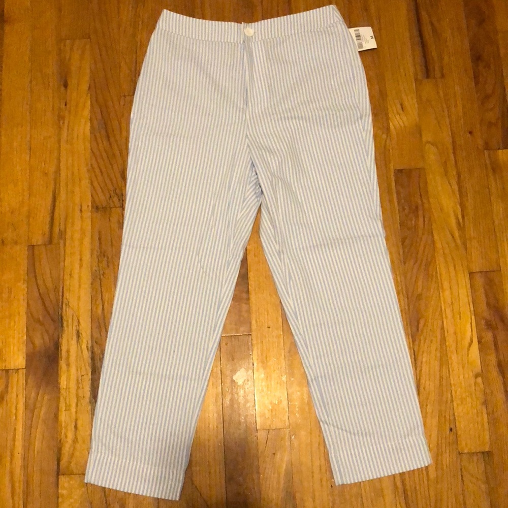 Blue & white stripped pants